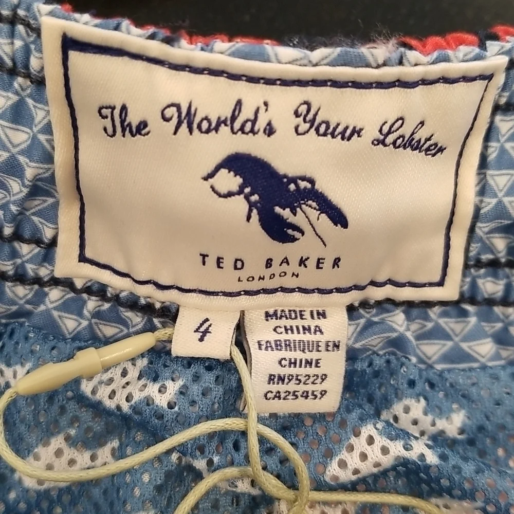 💕TED BAKER💕 Large Geo Print Swim Shorts L NWT